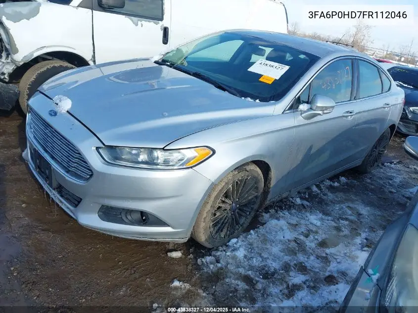 3FA6P0HD7FR112046 2015 Ford Fusion Se