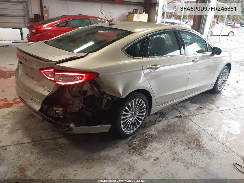 3FA6P0D97FR246881 2015 Ford Fusion Titanium