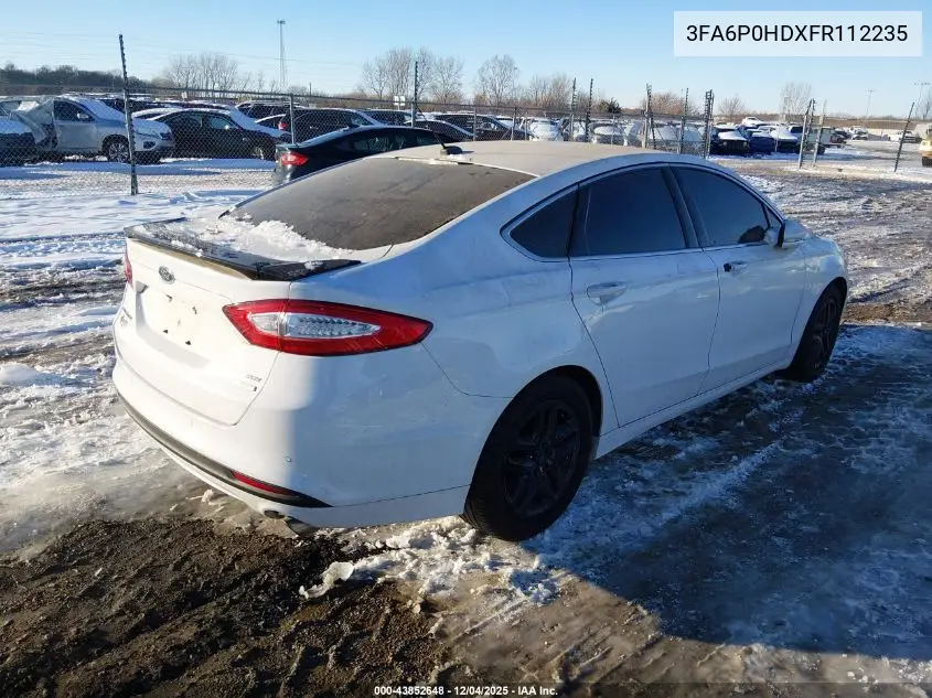 3FA6P0HDXFR112235 2015 Ford Fusion Se