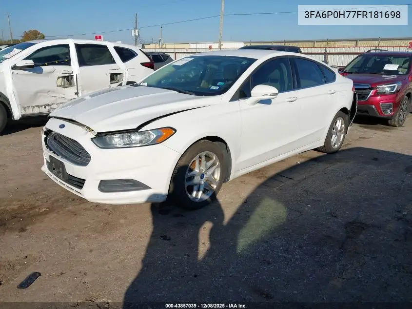 3FA6P0H77FR181698 2015 Ford Fusion Se