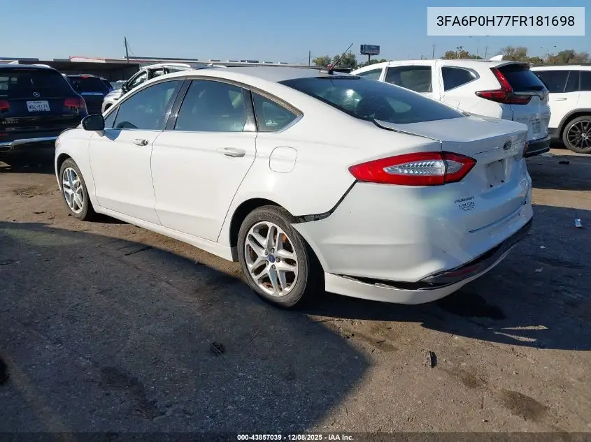 3FA6P0H77FR181698 2015 Ford Fusion Se