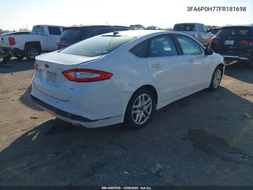 3FA6P0H77FR181698 2015 Ford Fusion Se