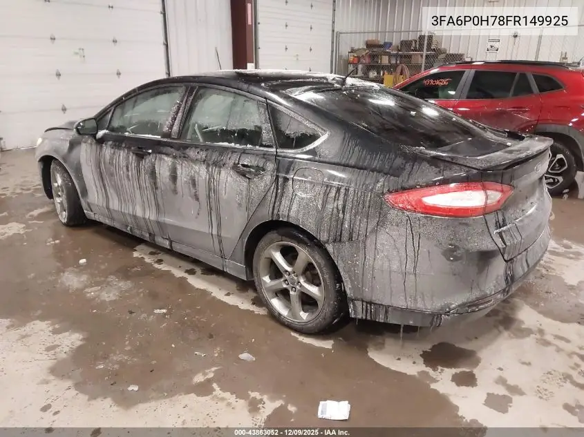 3FA6P0H78FR149925 2015 Ford Fusion Se