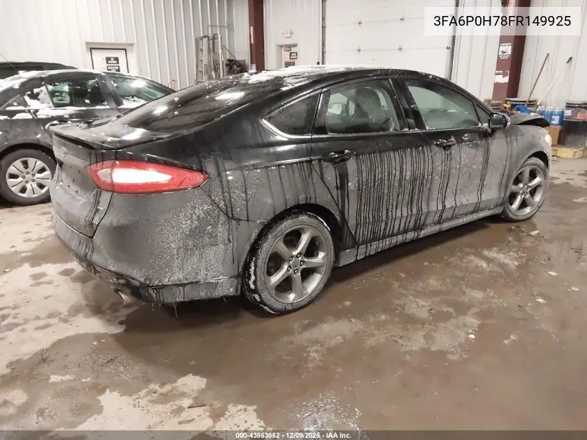 3FA6P0H78FR149925 2015 Ford Fusion Se