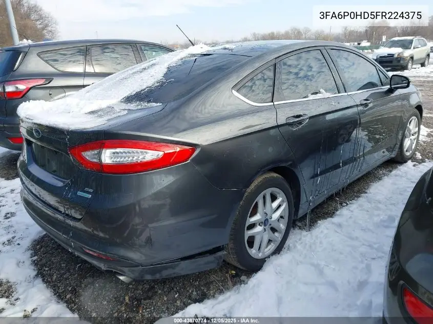 3FA6P0HD5FR224375 2015 Ford Fusion Se