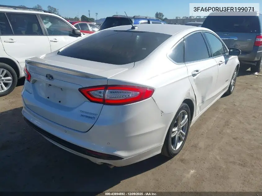 3FA6P0RU3FR199071 2015 Ford Fusion Hybrid Titanium