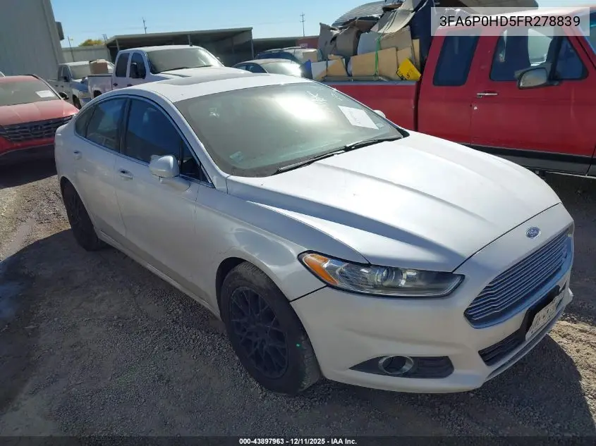 3FA6P0HD5FR278839 2015 Ford Fusion Se