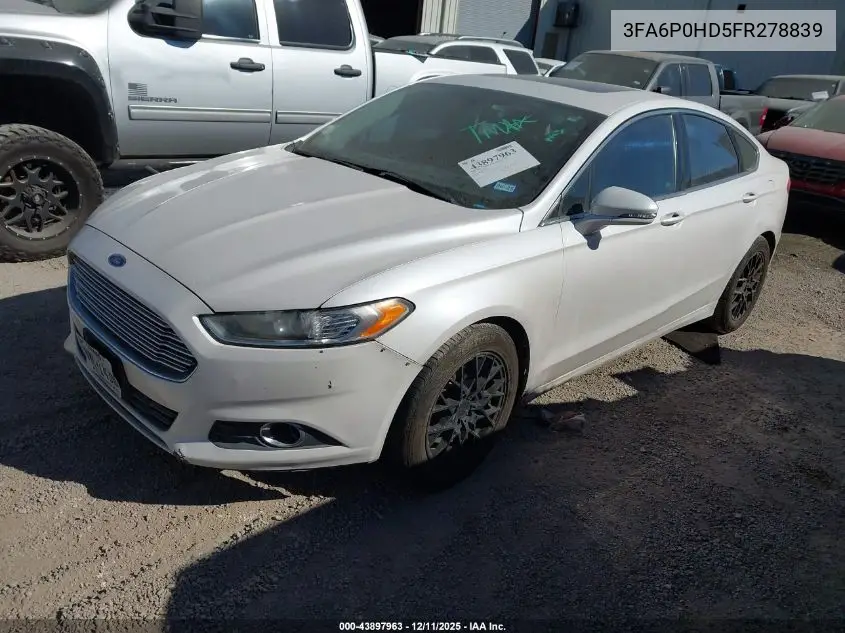 3FA6P0HD5FR278839 2015 Ford Fusion Se
