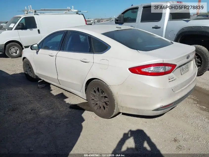 3FA6P0HD5FR278839 2015 Ford Fusion Se