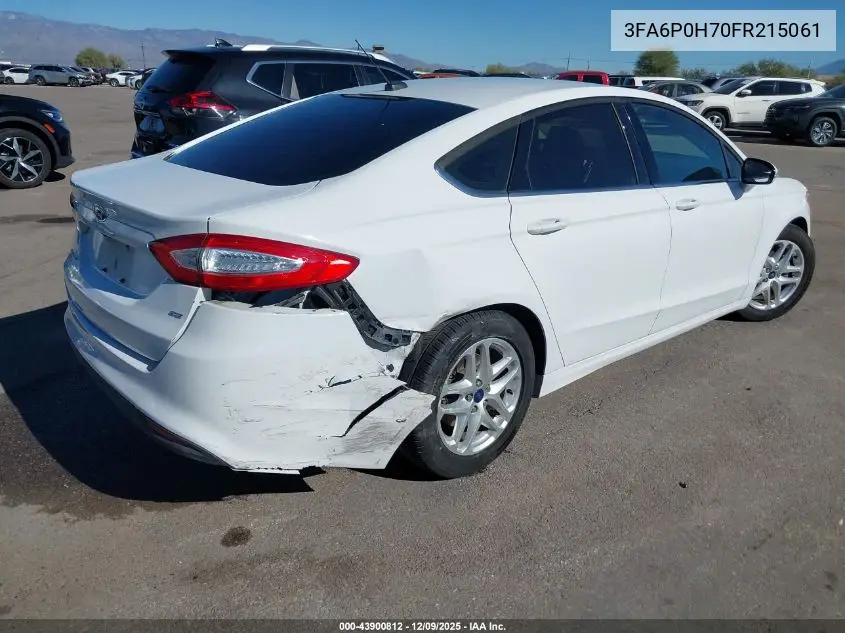 3FA6P0H70FR215061 2015 Ford Fusion Se