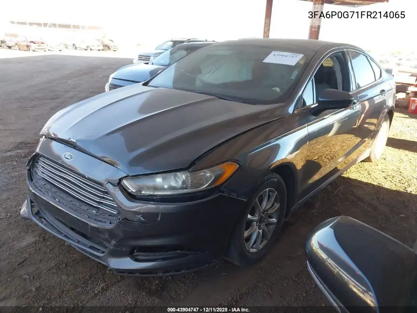 3FA6P0G71FR214065 2015 Ford Fusion S