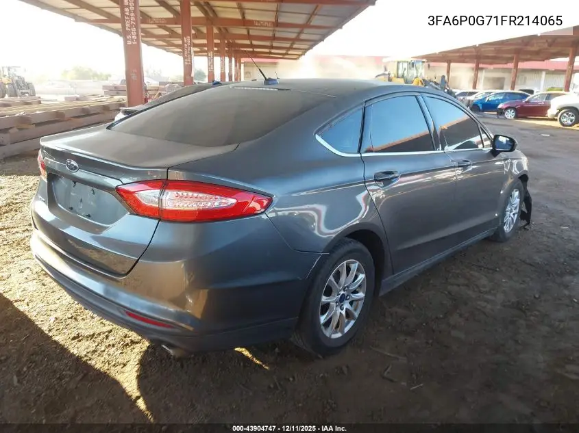 3FA6P0G71FR214065 2015 Ford Fusion S