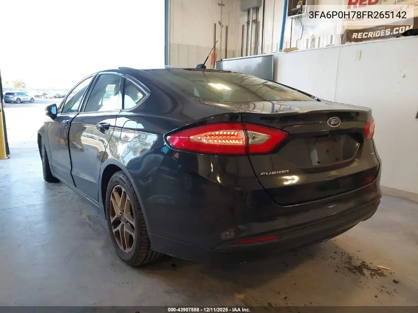 3FA6P0H78FR265142 2015 Ford Fusion Se