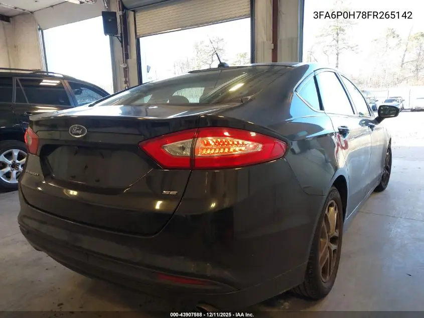 3FA6P0H78FR265142 2015 Ford Fusion Se