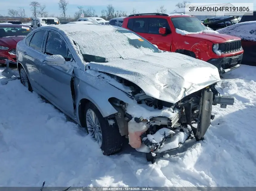 3FA6P0HD4FR191806 2015 Ford Fusion Se
