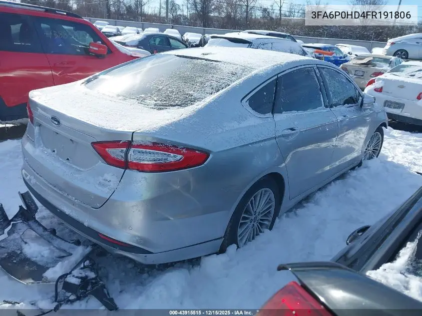 3FA6P0HD4FR191806 2015 Ford Fusion Se
