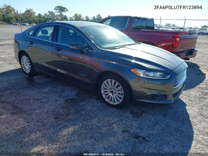 3FA6P0LU7FR123894 2015 Ford Fusion Hybrid Se