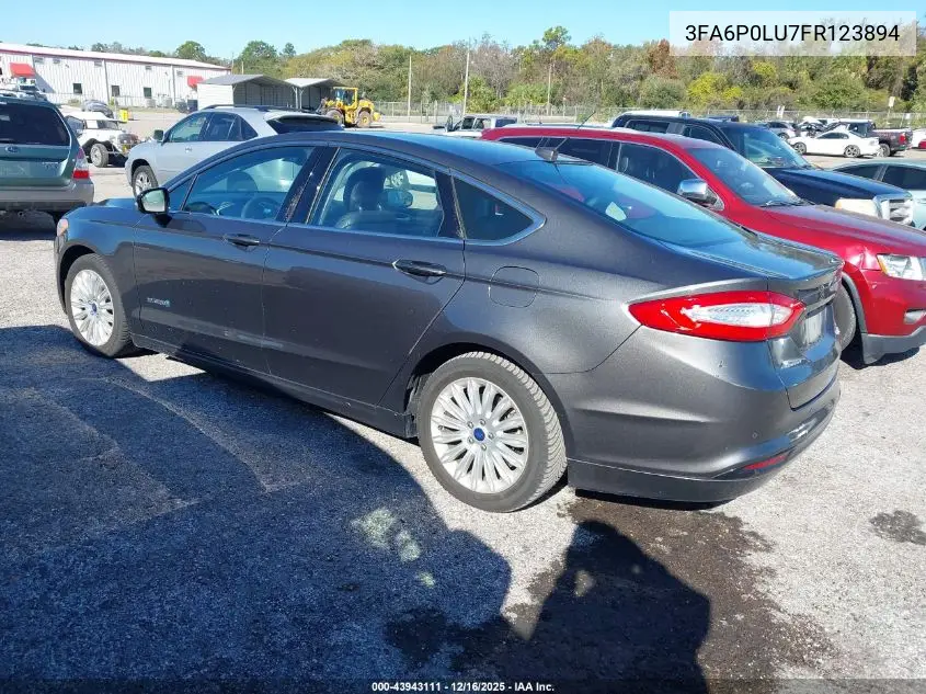 3FA6P0LU7FR123894 2015 Ford Fusion Hybrid Se
