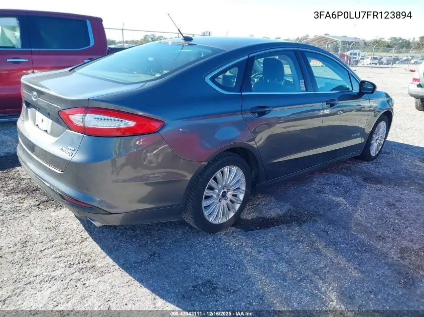 3FA6P0LU7FR123894 2015 Ford Fusion Hybrid Se