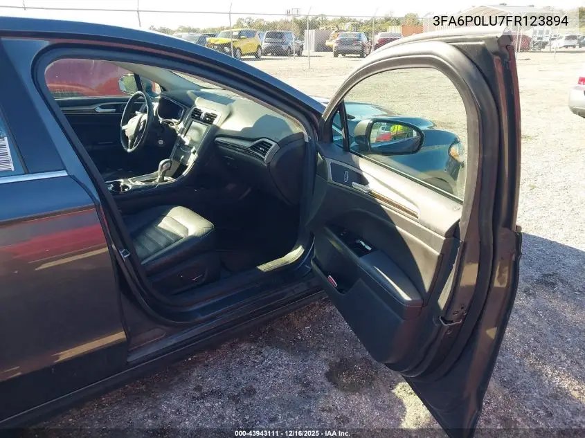 3FA6P0LU7FR123894 2015 Ford Fusion Hybrid Se