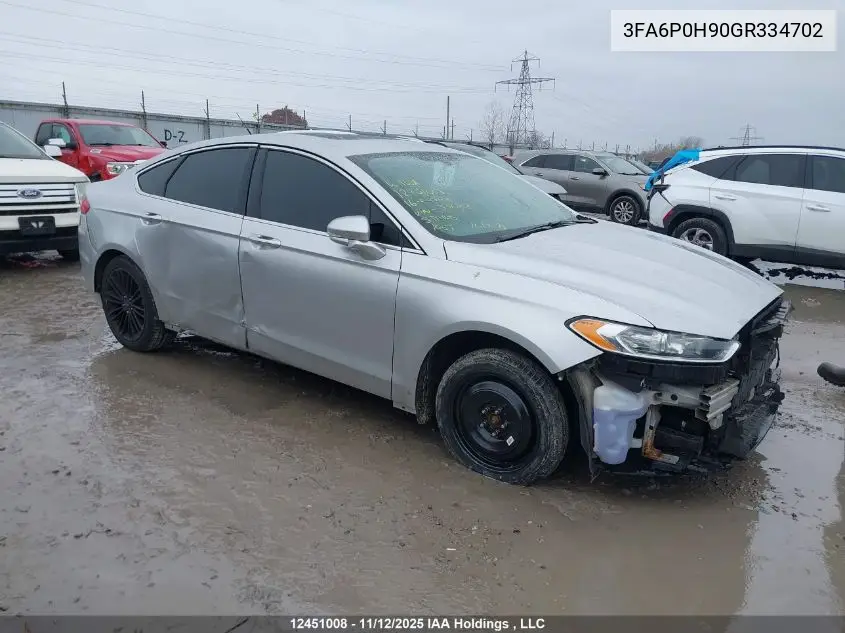3FA6P0H90GR334702 2016 Ford Fusion Se