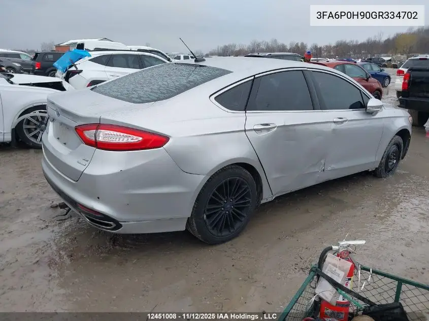 3FA6P0H90GR334702 2016 Ford Fusion Se