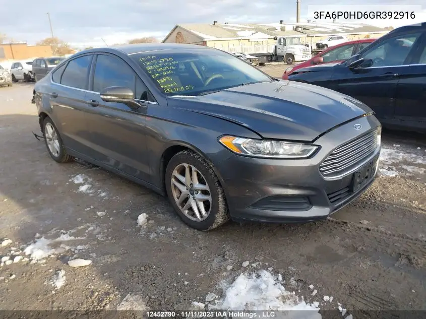 3FA6P0HD6GR392916 2016 Ford Fusion