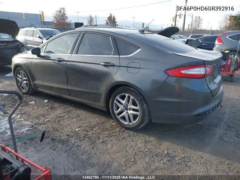 3FA6P0HD6GR392916 2016 Ford Fusion