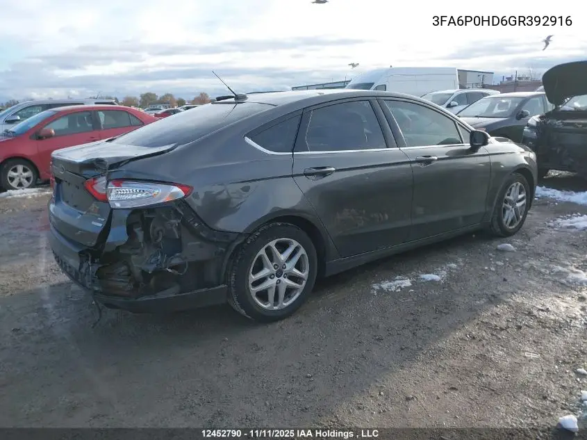 3FA6P0HD6GR392916 2016 Ford Fusion