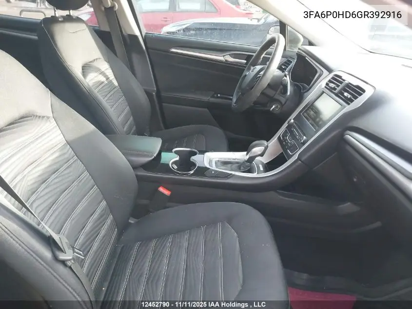 3FA6P0HD6GR392916 2016 Ford Fusion