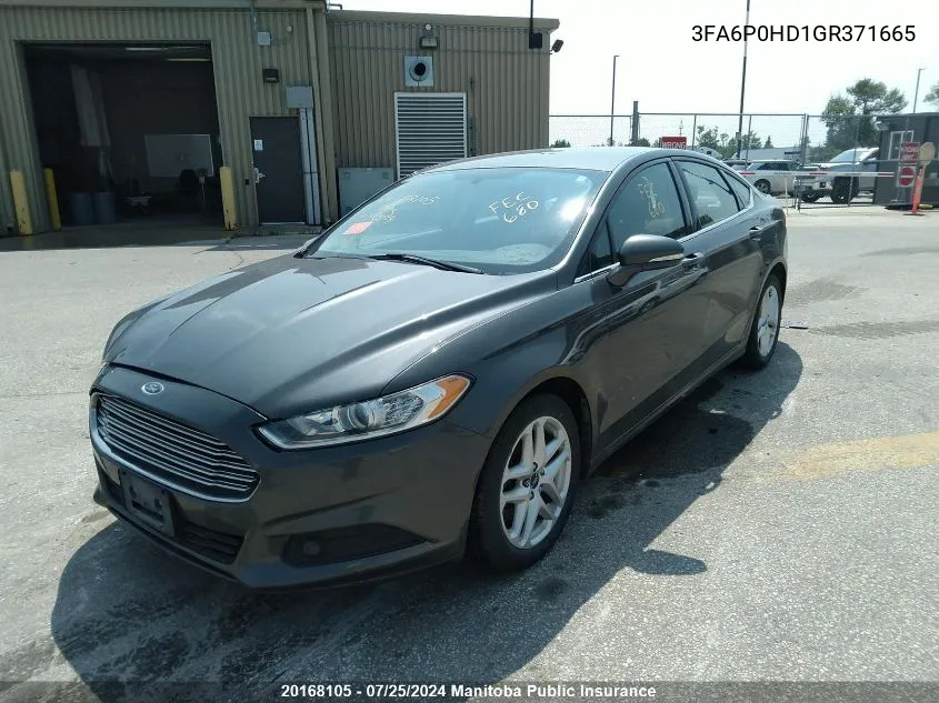 3FA6P0HD1GR371665 2016 Ford Fusion Se