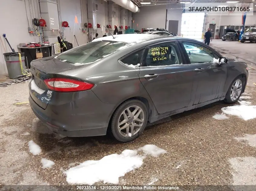 3FA6P0HD1GR371665 2016 Ford Fusion Se
