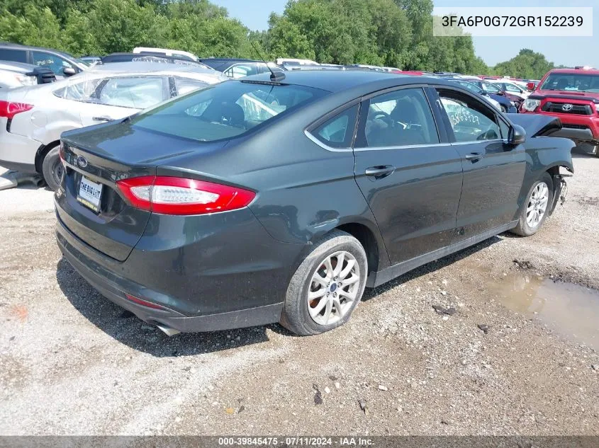 3FA6P0G72GR152239 2016 Ford Fusion S