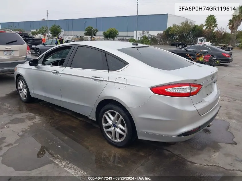 3FA6P0H74GR119614 2016 Ford Fusion Se