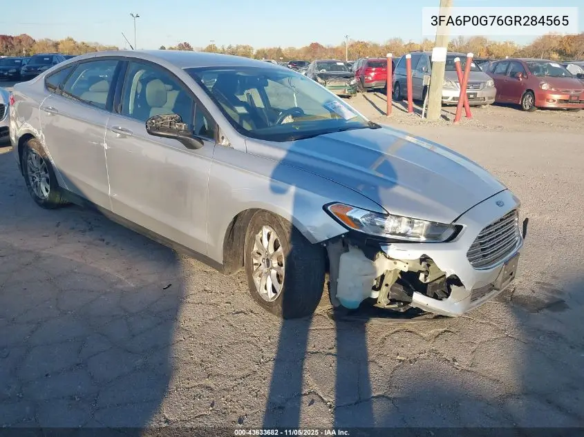 3FA6P0G76GR284565 2016 Ford Fusion S