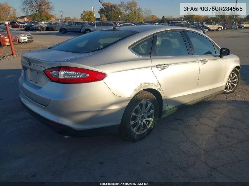 3FA6P0G76GR284565 2016 Ford Fusion S