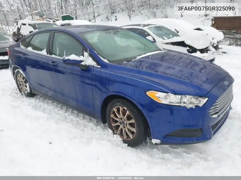 3FA6P0G75GR325090 2016 Ford Fusion S