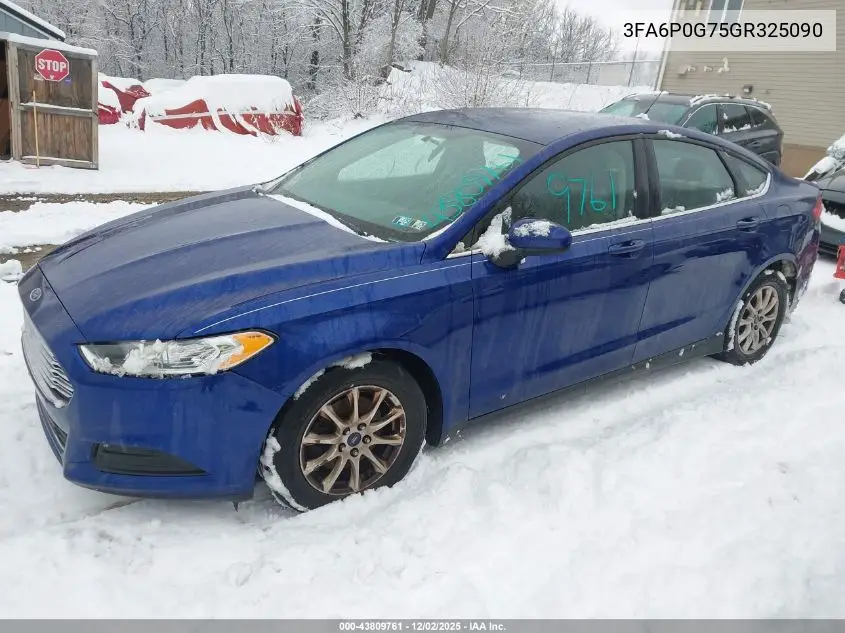 3FA6P0G75GR325090 2016 Ford Fusion S