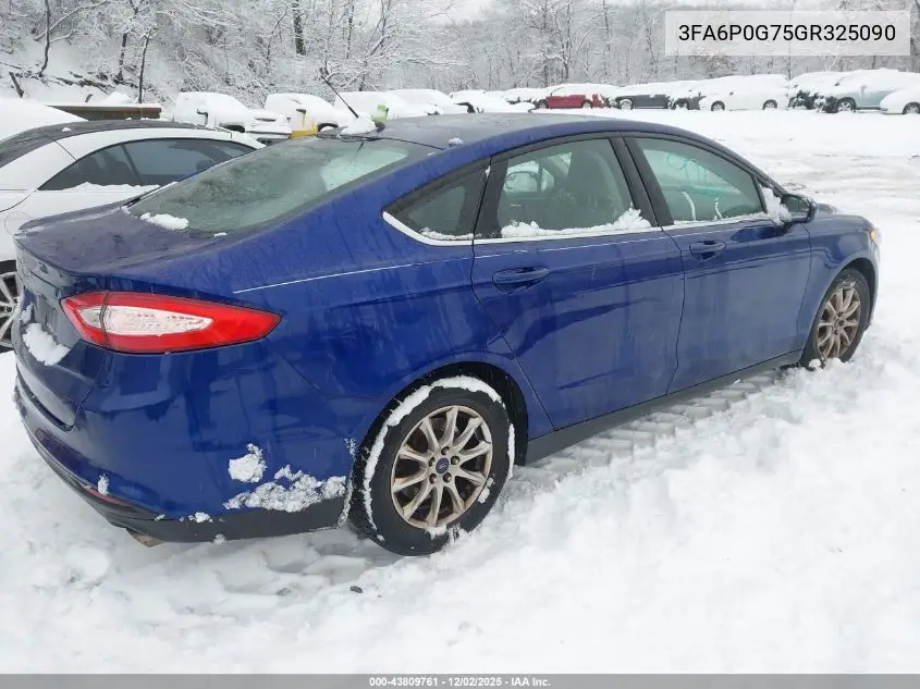 3FA6P0G75GR325090 2016 Ford Fusion S