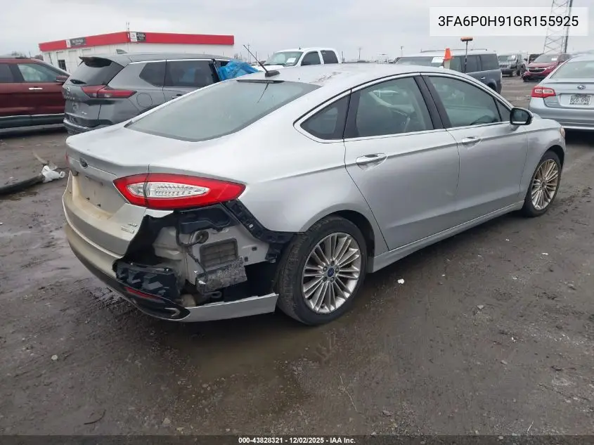 3FA6P0H91GR155925 2016 Ford Fusion Se