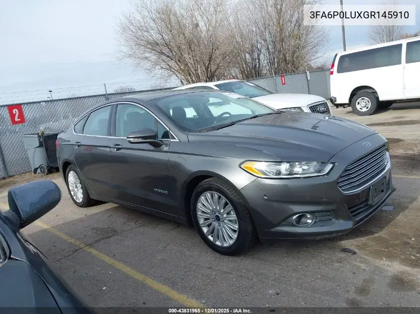 3FA6P0LUXGR145910 2016 Ford Fusion Hybrid Se