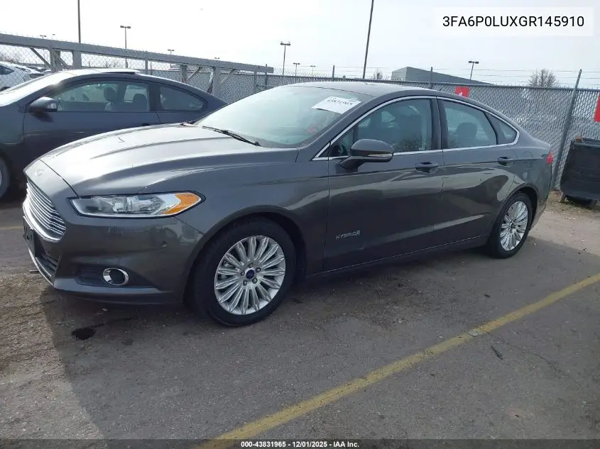 3FA6P0LUXGR145910 2016 Ford Fusion Hybrid Se