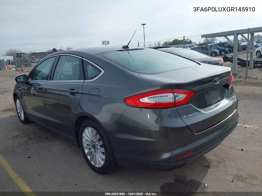 3FA6P0LUXGR145910 2016 Ford Fusion Hybrid Se