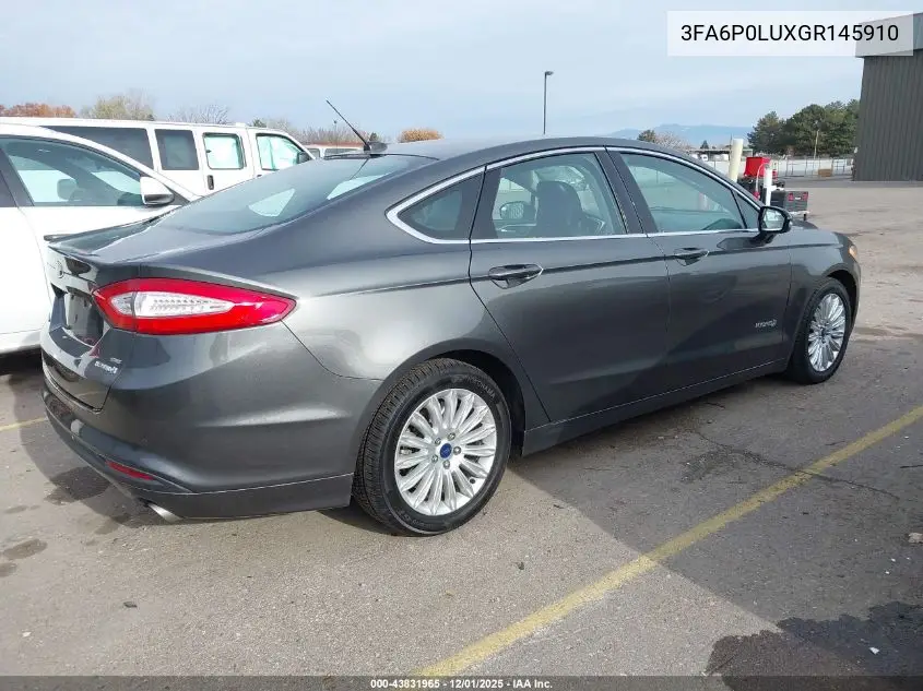 3FA6P0LUXGR145910 2016 Ford Fusion Hybrid Se