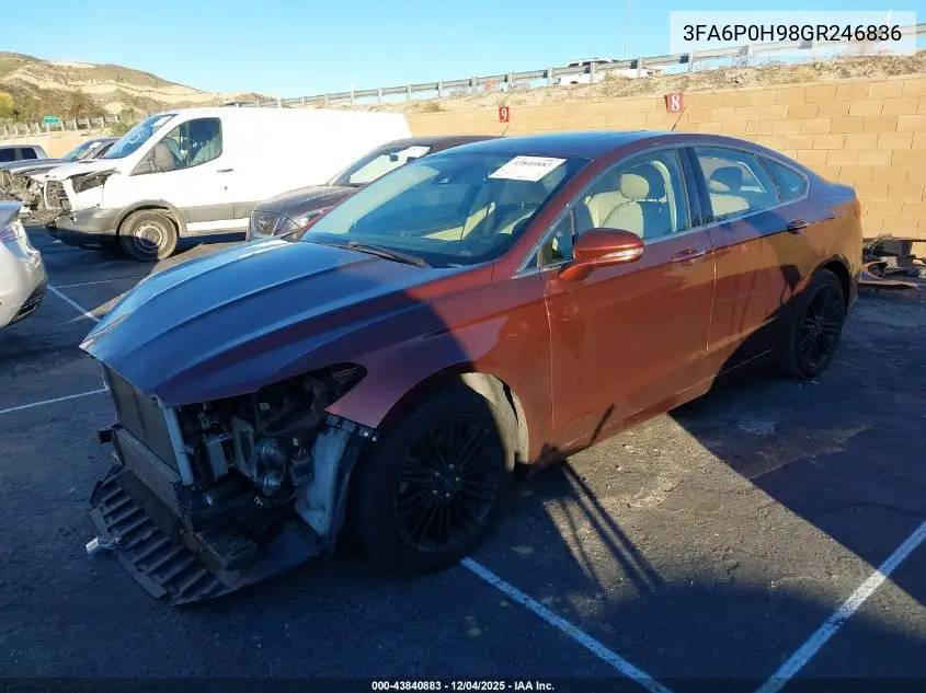 3FA6P0H98GR246836 2016 Ford Fusion Se