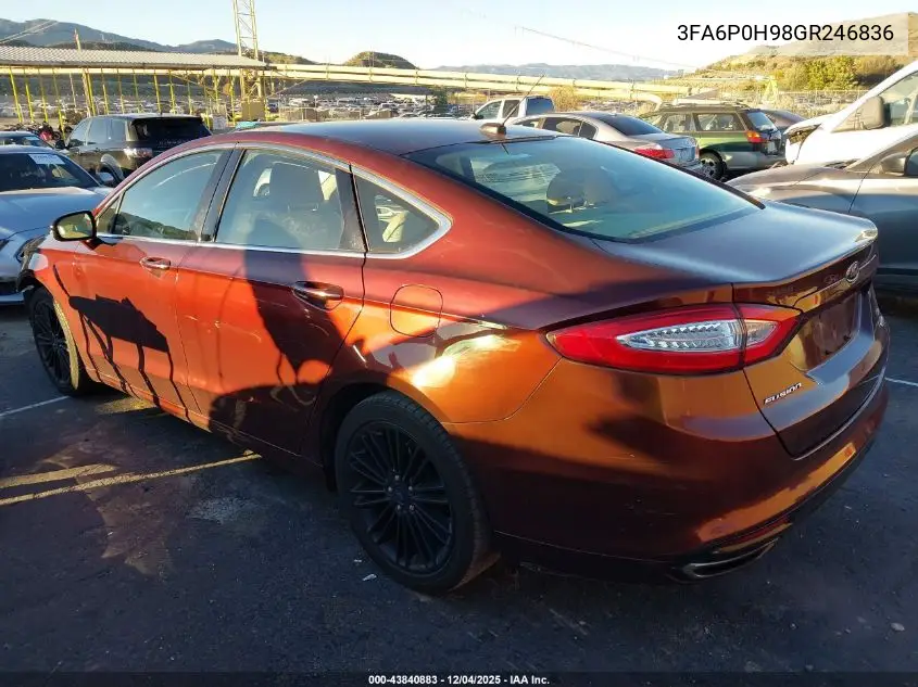 3FA6P0H98GR246836 2016 Ford Fusion Se