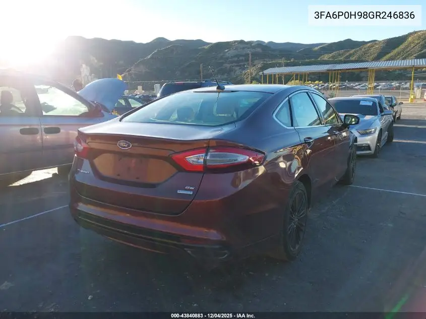 3FA6P0H98GR246836 2016 Ford Fusion Se