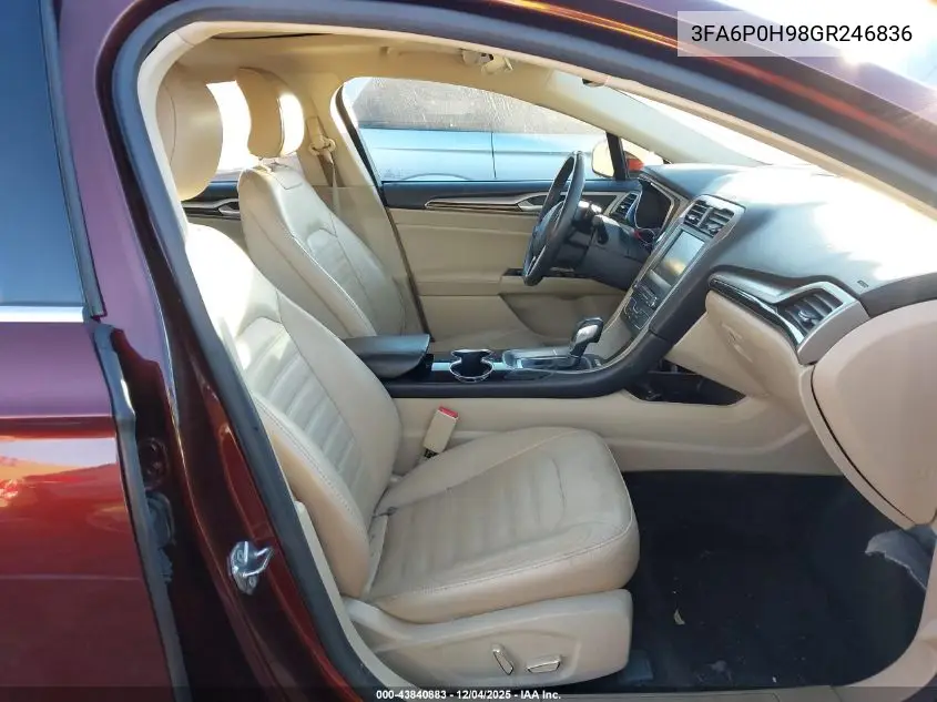 3FA6P0H98GR246836 2016 Ford Fusion Se