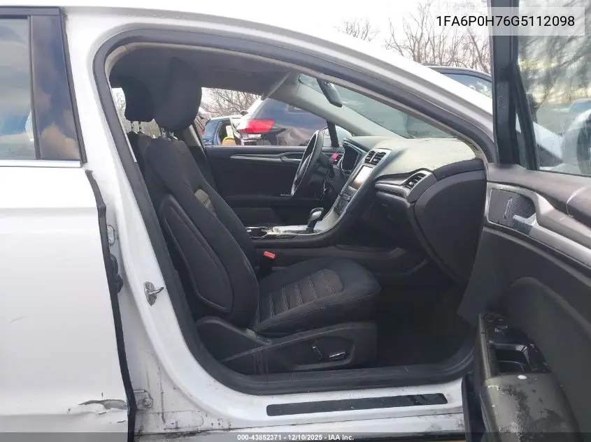 1FA6P0H76G5112098 2016 Ford Fusion Se