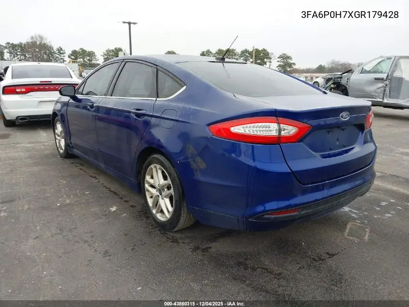 3FA6P0H7XGR179428 2016 Ford Fusion Se